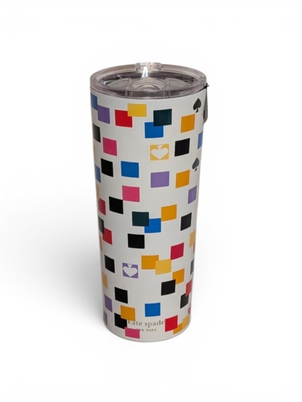 Kate Spade Scattered Checks Stainless Steel Tumbler NWT